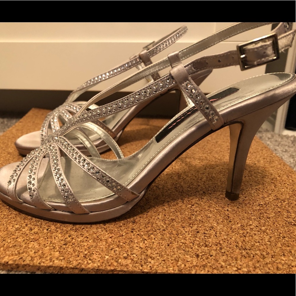 Silver Nina high heel sandals